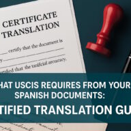 Certified Translations for USCIS