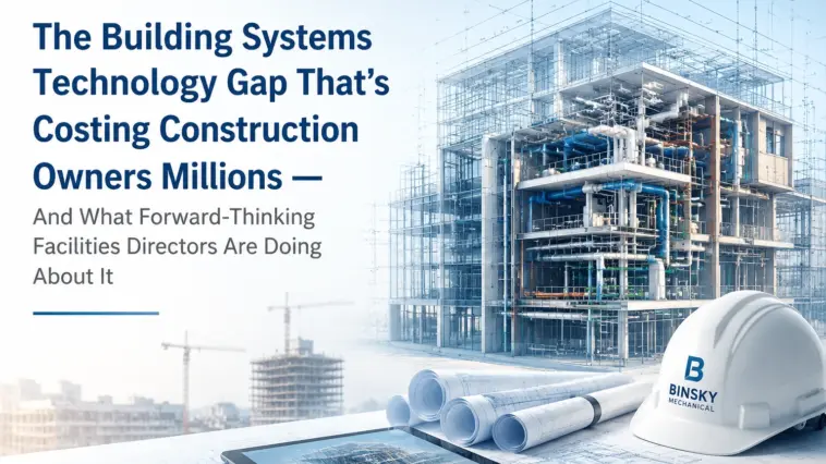 BIM building systems technology showing advanced mechanical construction and digital twin workflows
